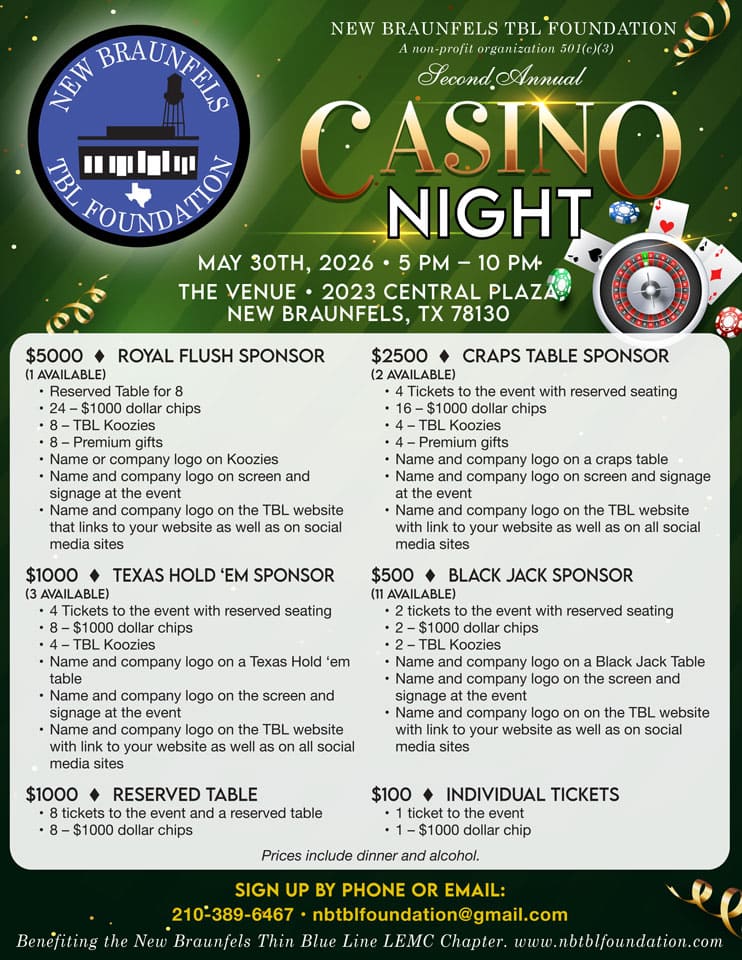 May 30th, 2026 LEMC Casino Night
